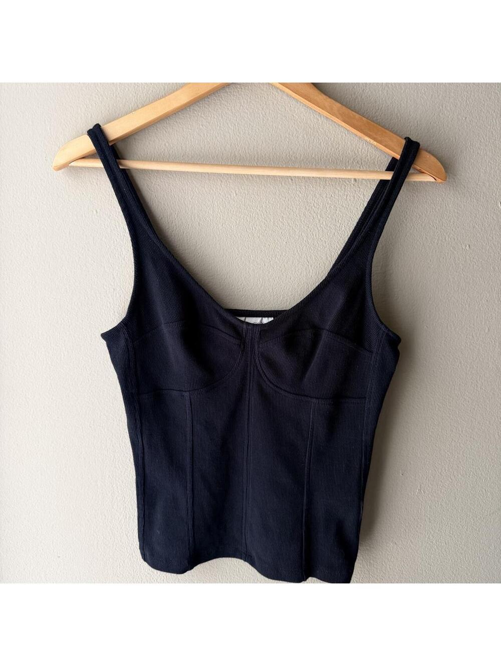 Universal Thread Black Ribbed Corset Tank 🖤 Size M